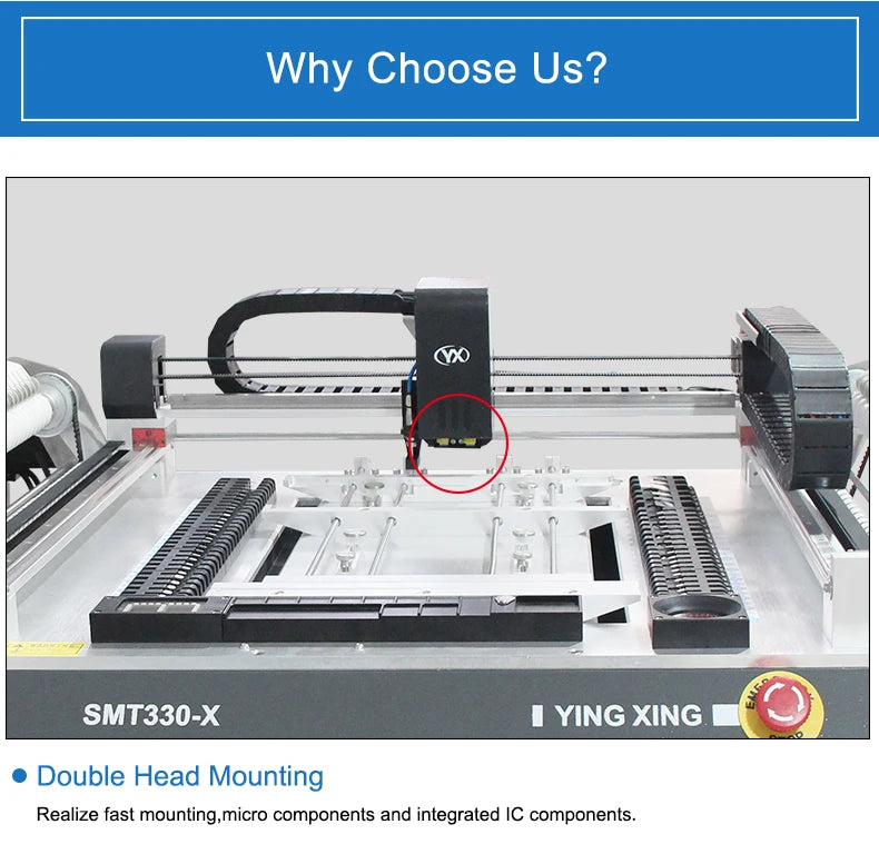 Stock in EU SMT330-X SMT Automatic Led Light SMD Equipment PCB Board Making Chip Mounter Small Desktop Pick and Place Machine