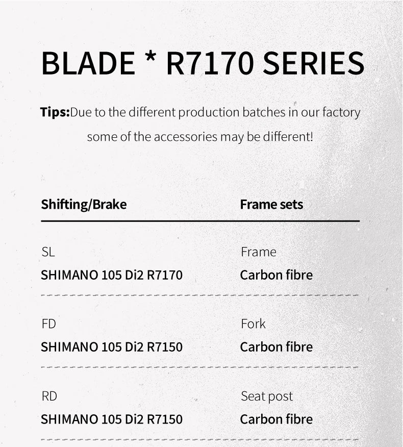 SAVA NEW Blade SLR7 C60 Carbon Fiber Road Bike, 700C Adult DI2 Bike, with SHIMANO 105 Di2 R7170 Components, Full Carbon Racing