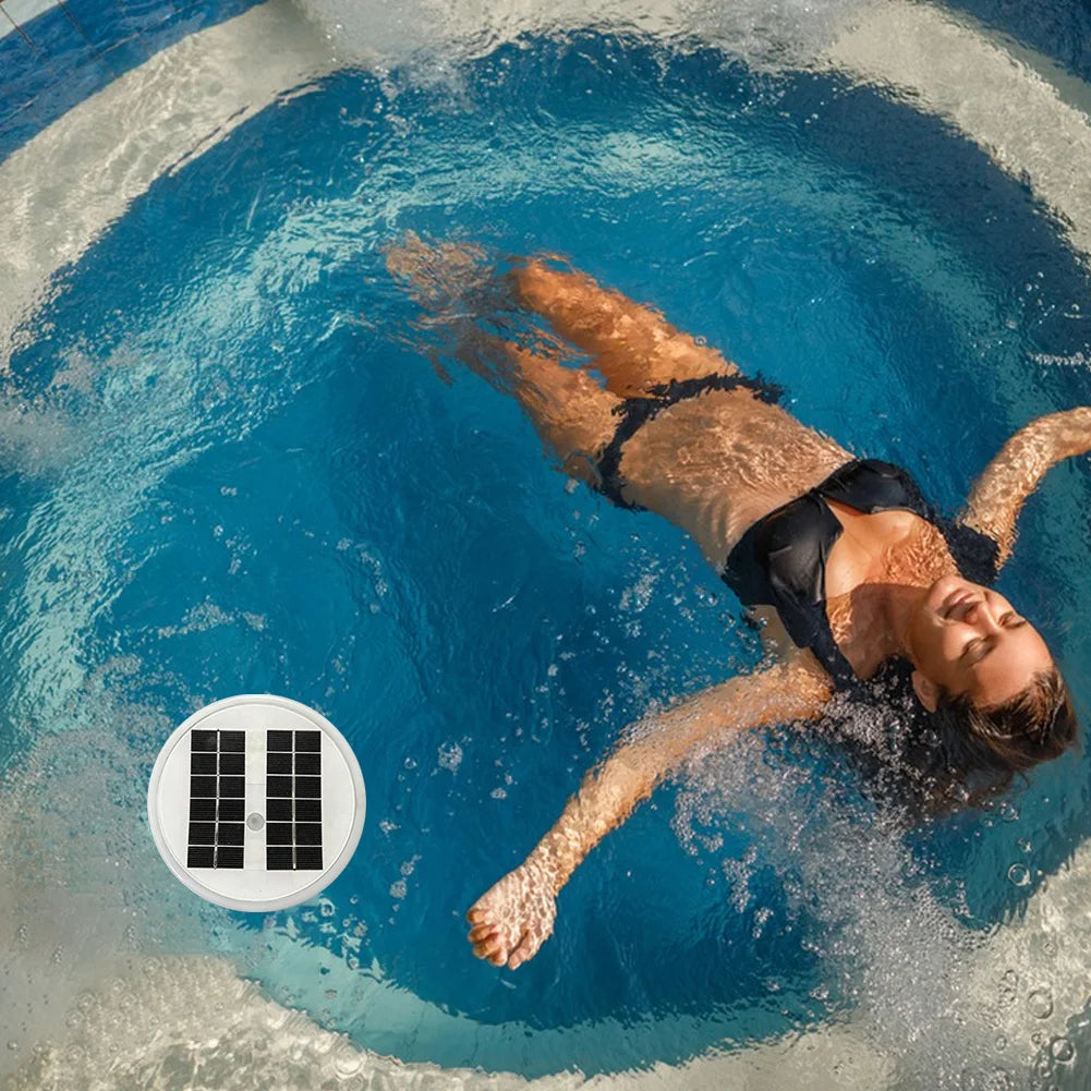 Chlorine-Free Sun Shock & Water Purifier 85% Less Chlorine Solar Copper Pool Ionizer Auto Switch RGB Night Light Up To 35000 Gal