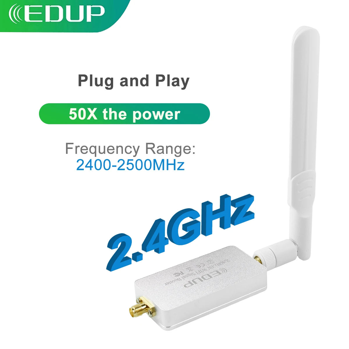 EDUP  AB018/AB015 4W Wireless Power Signal Amplifier 2.4GHz WiFi Booster High Power 36dBm Signal Long Range Extend 802.11b/g/n