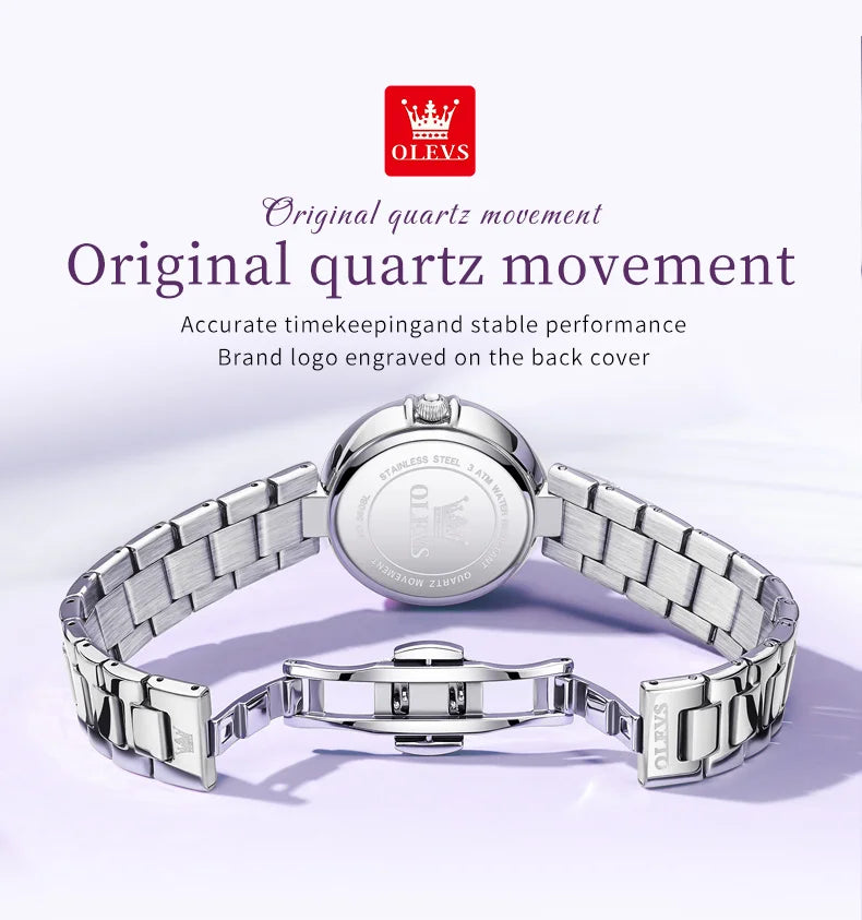 OLEVS 5608 Women Watch Luxury Brand Quartz Watch Roman Scale Waterproof Luminous Calendar Watch Elegant Women Watch Reloj Hombre