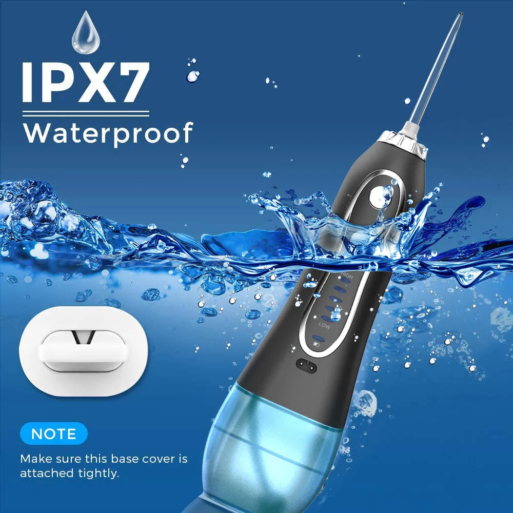 KinseiBeauty 5 Modes Oral Irrigator Teeth Whitenin Portable Dental Flosser USB Rechargeable 300ml Tank Water Flosser Dental