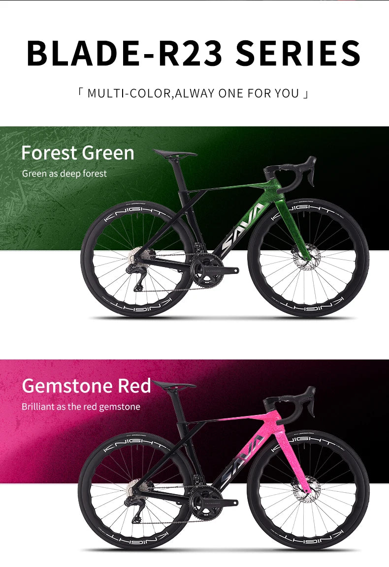 SAVA SLR8 Full Carbon Fiber E-Shift Road Bike with SHIMAN0 ULTEGRA 8170 Di2 Kit Cyclocross Road Bike Racer