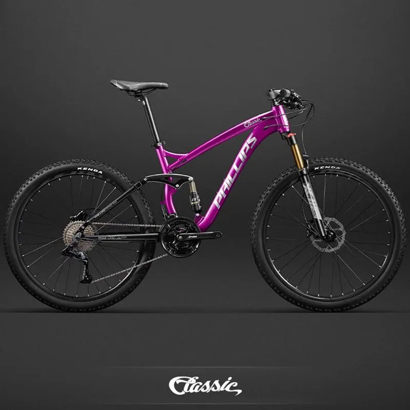 24/26/27.5 inch Mountain Bike Downhill Mountain Bicycle 27/30/33 Speed Soft Tail Full Shock Absorption Bicycle