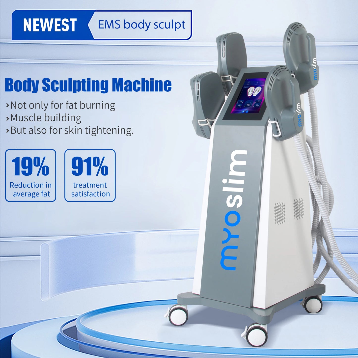 Professional NEO 6500W RF Machine Hi-EMT Body Sculpting Fat Burning Slimming EMS Body Muscle Sculpt Stimulation Equipment