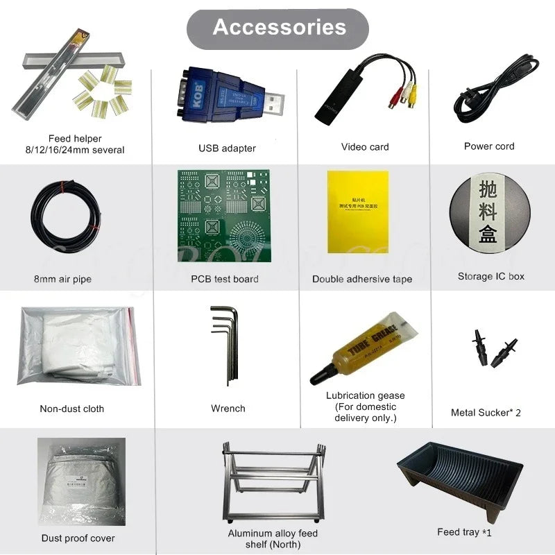 Q1 Dual Heads 25 Bits Desktop Full Automatic SMT Pick Place Machine Chip Mounter Solder Station with 4 Head