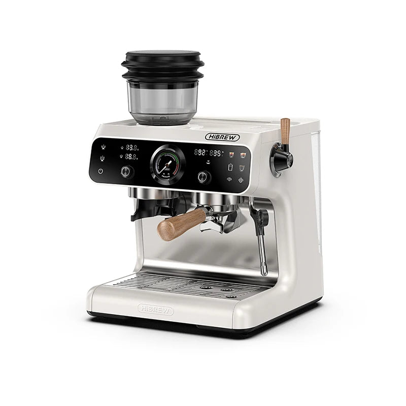 HiBREW Upgraded Dual Boiler Barista Pro Espresso Machine Built-in Grinder With 30 Size Settings for Cafe Hotel Restaurant H7B