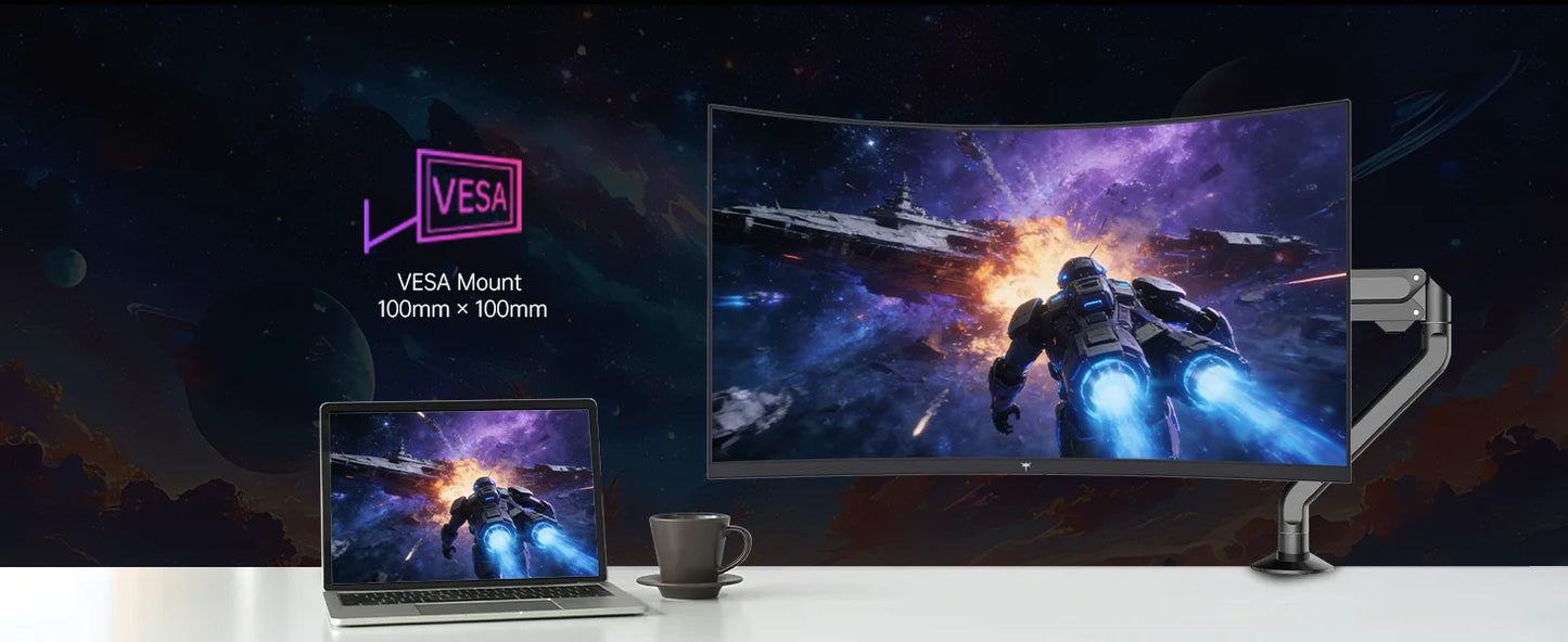 KTC H27S5C 27" Curved Gaming Monitor, 1440P QHD 144Hz 120Hz Monitor 1500R HVA Panel, HDR400, Adaptive Sync, 400nits