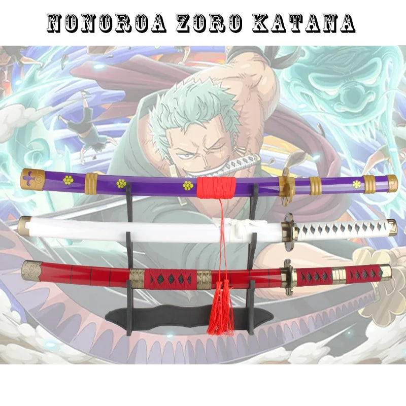80cm/31.5"Roronoa Zoro Katana Anime Sword  Cosplay Weapons Props 3pc Toy Sword Set  Shusui Lchimonji  Sandai Kitetsu