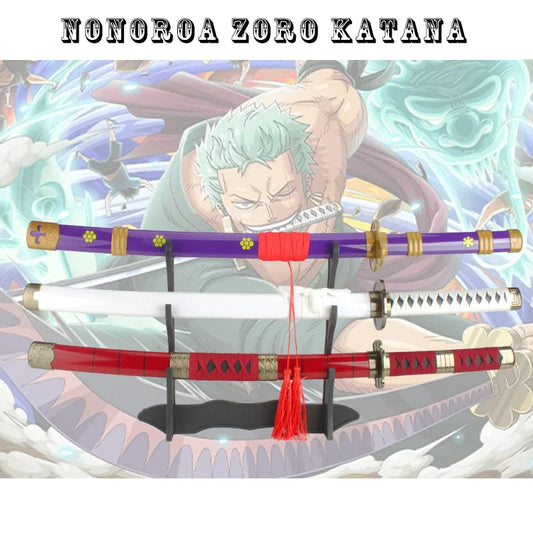 80cm/31.5"Roronoa Zoro Katana Anime Sword  Cosplay Weapons Props 3pc Toy Sword Set  Shusui Lchimonji  Sandai Kitetsu