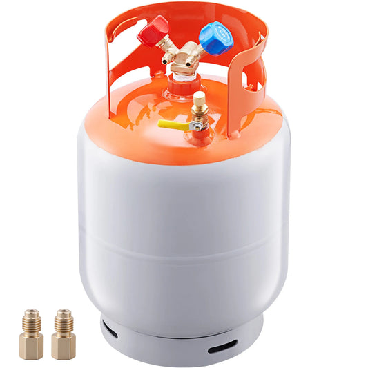 SucceBuy Refrigerant Recovery Tank 30 LBS Cylinder Tank 400 psi Refrigerant Recovery Reclaim with Y-Valve for Liquid/Vapor
