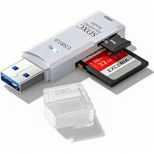 USB3.0 Micro SD Card Reader, 5Gbps 2-in-1 SD Card Reader to USB Adapter, Micro SDHC and UHS-I Cards