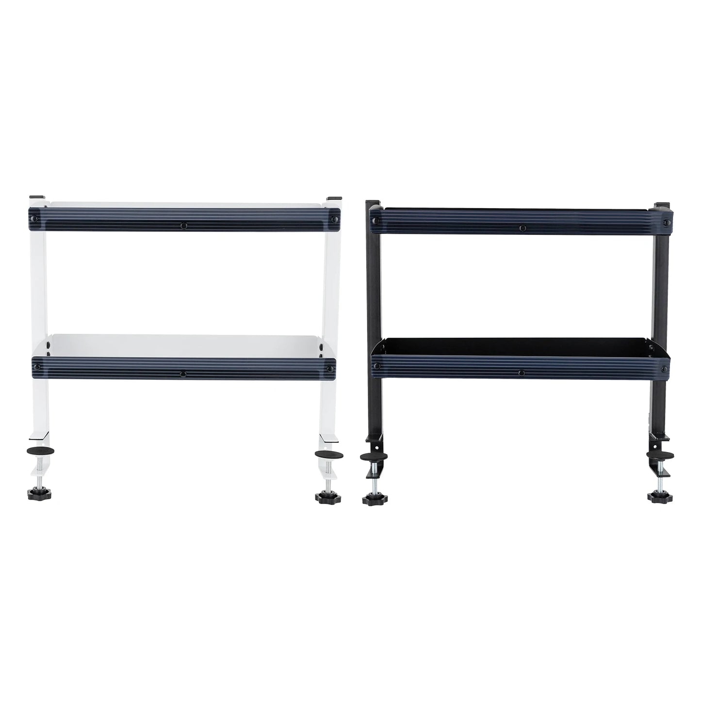 Adjustable 2-Tier Desk Shelf Clamp-On Storage Tray for Displaying Photos Decorations Clip-On Desk Organizer Shelf