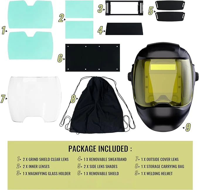 SAFEUP CE 1/1/1/1 Professional Welding Helmet Powered Air Purifying True Color Auto Darkening Welding Masks Dust Removal