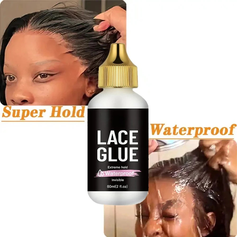 60ml/2fl.oz Waterproof Wig Lace Glue - Strong Hold, Invisible, Quick Dry & Easy Removal - No Odor Adhesive for All Wigs 2026