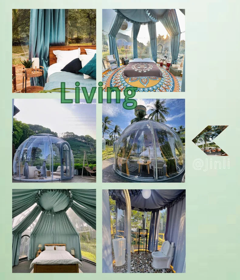 7.8-Meter Transparent Starry PC Dome Tent Geodesic Igloo Round Clear House Catering Cabin Hotel Resort Luxury Celebrating Events