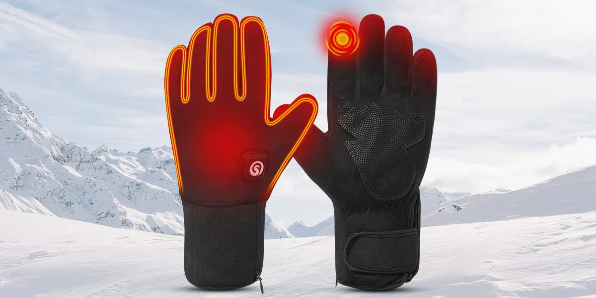 SAVIOR HEAT Heated Mittens Waterproof Electric Heated Skiing Gloves For Men Women Thermal Gloves With Rechargeable Battery Warm
