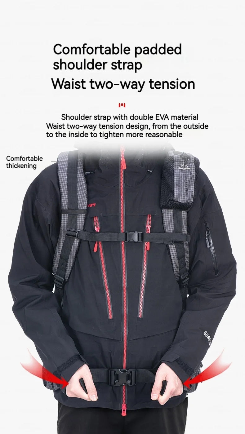 Naturehike Rock Series Camping Backpack 60 + 5L Large Capacity Travel Outdoor Bags 40 + 5L Ultralight Waterproof Hiking Backpack