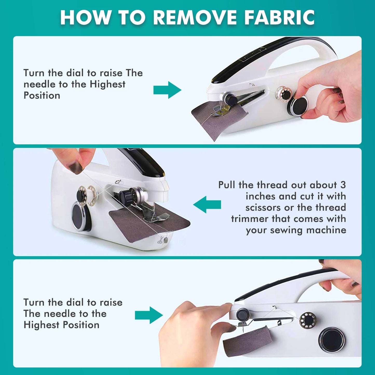 Mini Handheld Sewing Machine, Portable Electric Sewing Machine with Sewing Accessories