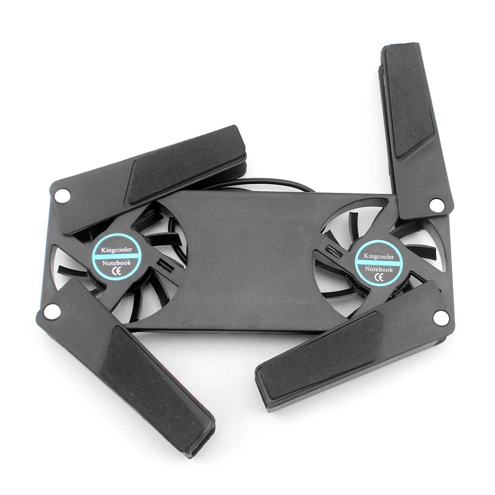 1-5PCS Air-cooling Laptop Cooler Bracket USB Powered Cooling Dock Laptop Cooling Pad 2 Fan for Notepad Universal PC Computer