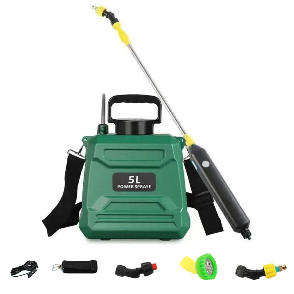 5L Shoulder Pesticide Sprayer Electric Backpack Sprayer USB Rechargeable Garden Water Sprayer Lawn Sprinkler for Lawn Watering