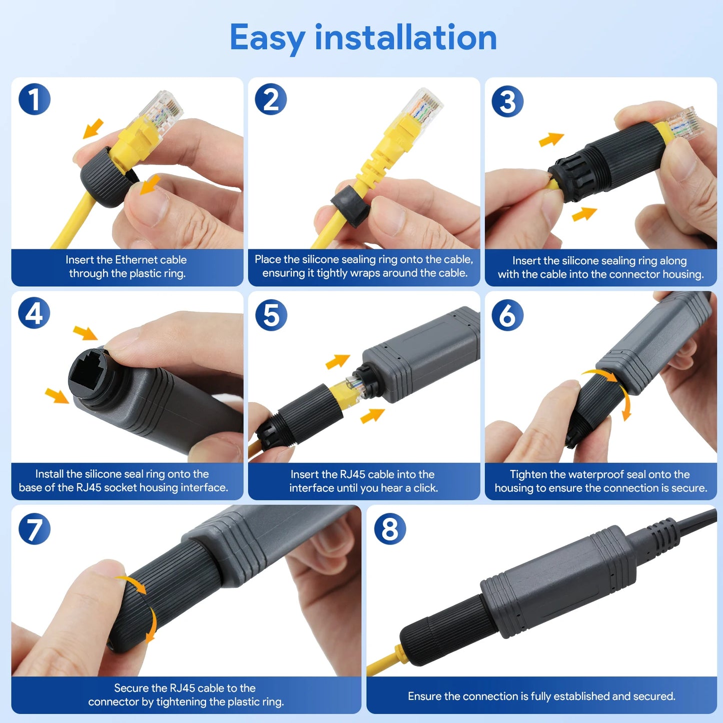 EDUP SK0089 Starlink Mini 150W POE and 100W Isolated Gigabit POE Splitter with DC and RJ45 Interface 1000Mbps for Portable Mini