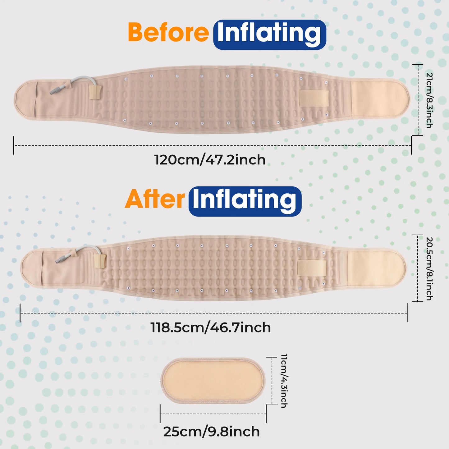 Inflatable Lumbar Waist Belt Air Decompression Back Support Health Care Spine Traction Back Massage Brace Hand Pumb Waist Strap