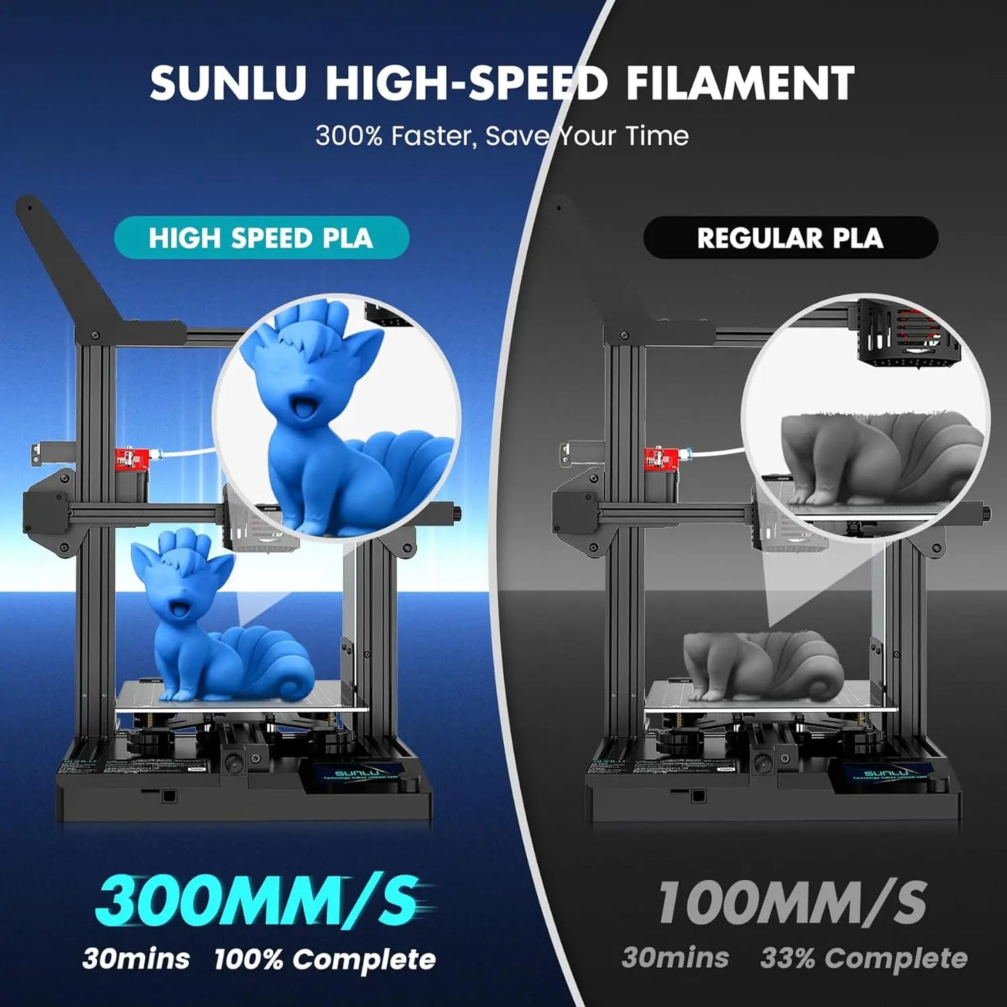 SUNLU 5KG 3D Filament PLA+/PLA+2.0/AntiString PLA /PLA Meta/High Speed PLA Filamnet 1.75mm 1KG Filament for 3D Printer& 3D Pen