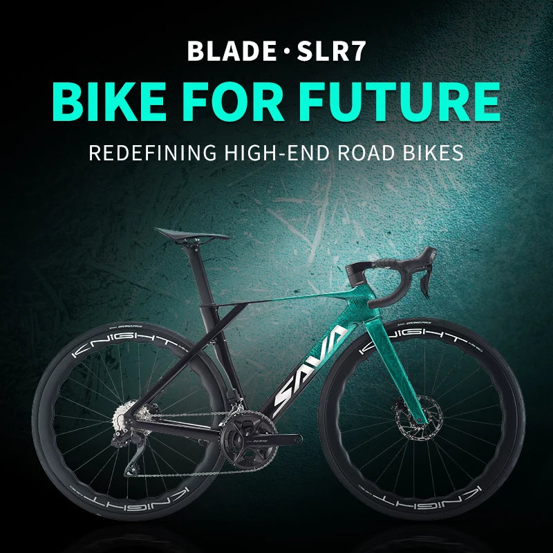 SAVA NEW Blade SLR7 C60 Carbon Fiber Road Bike, 700C Adult DI2 Bike, with SHIMANO 105 Di2 R7170 Components, Full Carbon Racing