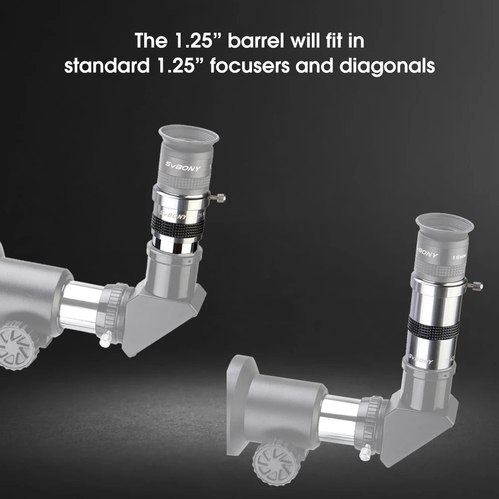 Svbony  Telescope 1.25'' 2x Barlow Lens Metal Body Fully Multi-coated Internal Brass Ring SV137