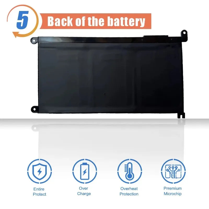 WDXOR WDX0R Laptop Battery for Dell Inspiron 13 15 5000 7000 5570 7579 7378  5565 5567 5378 5379 Latitude 3340 3400 3500 3190
