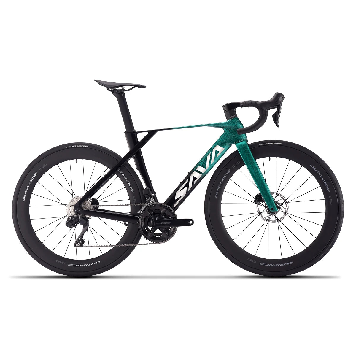 SAVA NEW Blade SLR7 C60 Carbon Fiber Road Bike, 700C Adult DI2 Bike, with SHIMANO 105 Di2 R7170 Components, Full Carbon Racing