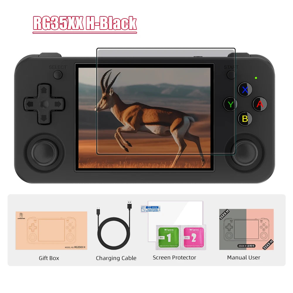 ANBERNIC RG35XX H 64Bit and-held Consoles For Playing Video Games 3.5-inch IPS 640*480 Screen Retro Game Player 3300 mAh Battery