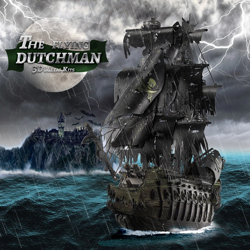 Piececool Model Building Kits The Flying Dutchman 3D Puzzle Metal DIY Set Jigsaw for Adult Gifts