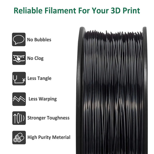 Geeetech  ABS+ 3D Filament 1.75mm 1KG plastic, 3D Printer Material, Tangle-Free, Non-Toxic, Vacuum Packaging