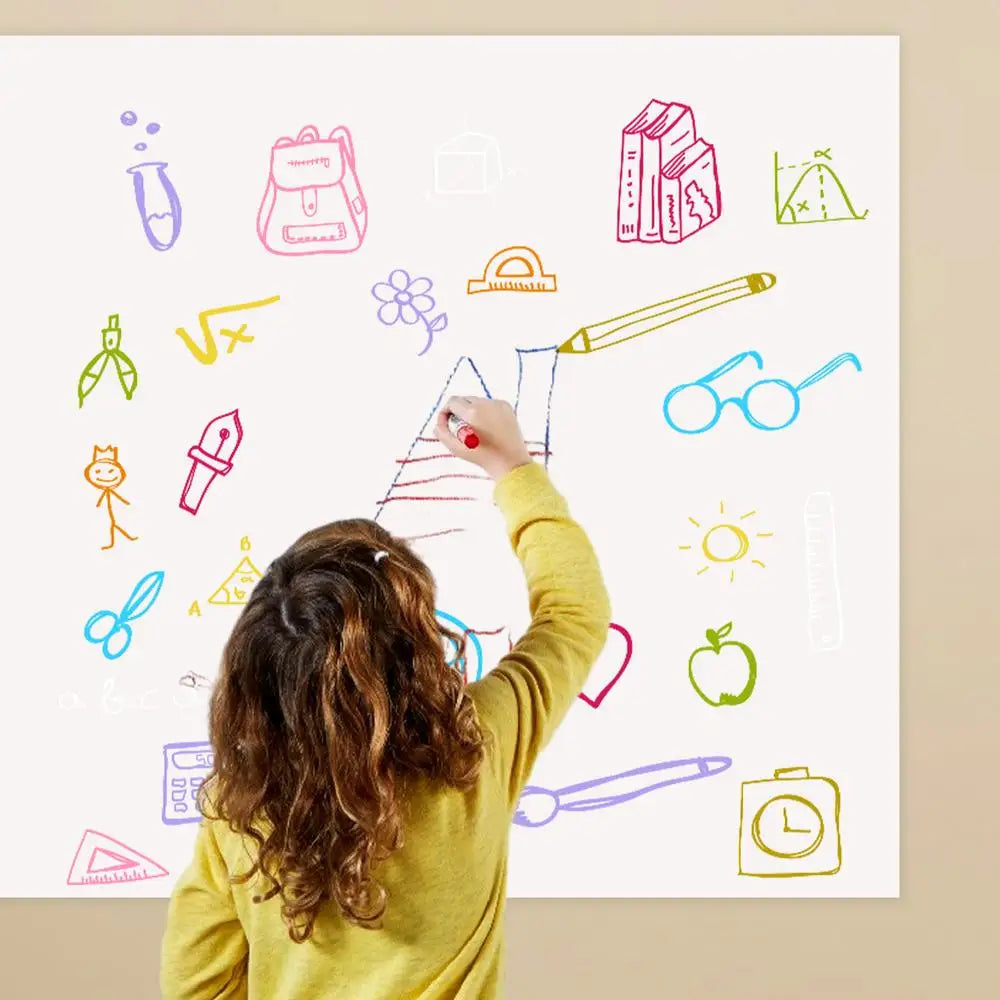 Removable Whiteboard White Blackboard PVC Sticker Chalkboard Wall Sticker Children Home Decoration
