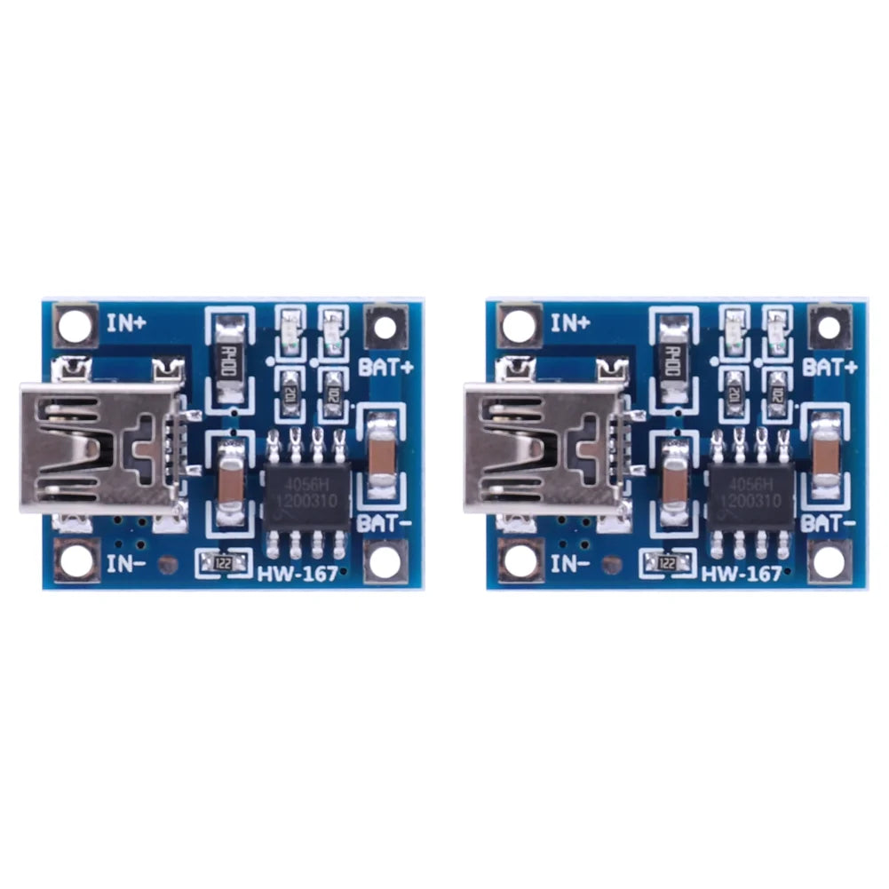 1-20PCS 5V 1A 18650 TP4056 Lithium Battery Charger Module Charging Board With Protection Dual Functions 1A Type-C/Micro/Mini USB