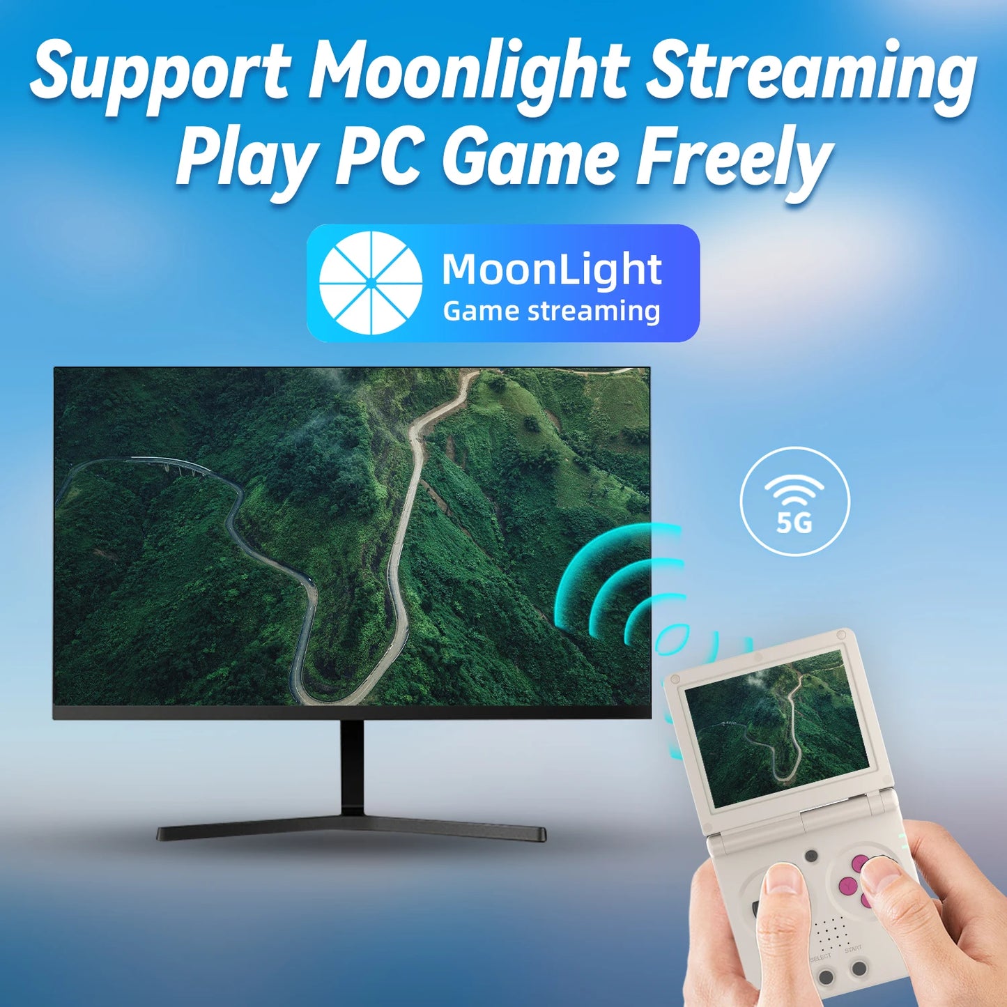 ANBERNIC RG35XXSP 3.5'' IPS Screen Flip Handheld Console Linux System HDMI-compatible TV Output  64G 5500 Games Pre-installed