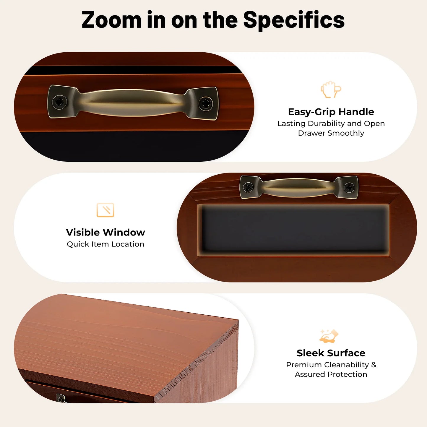 Retro Desk Organizer With Drawers, Wooden Desktop Storage Cabinet, Storage Box For Craftsmen To Organize Sewing Pins, Buttons