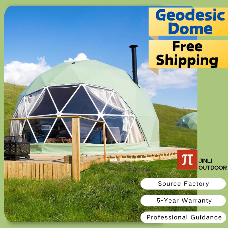 Factory Global Shipping Geodesic Dome Tent Spherical Tent Hotel Resort Outdoor Luxury Glamping Dome Transparent Starry Sky Tent