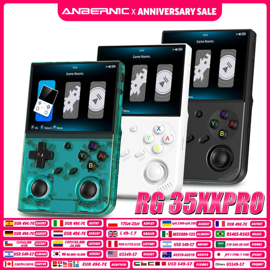 Anbernic RG 35XXPRO 64 Bit Handheld Game Players 3.5'' IPS Screen Linux System Video Game Console Portable Simulator 64G HD-Out