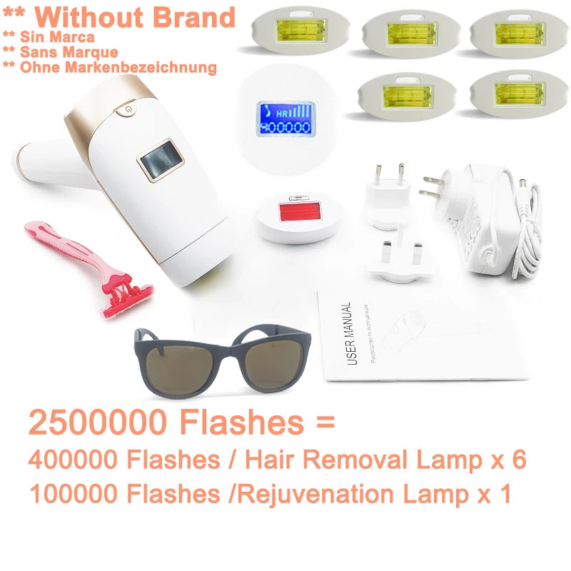 Lescolton IPL hair removal epilator with display, attachments, and fast delivery option.