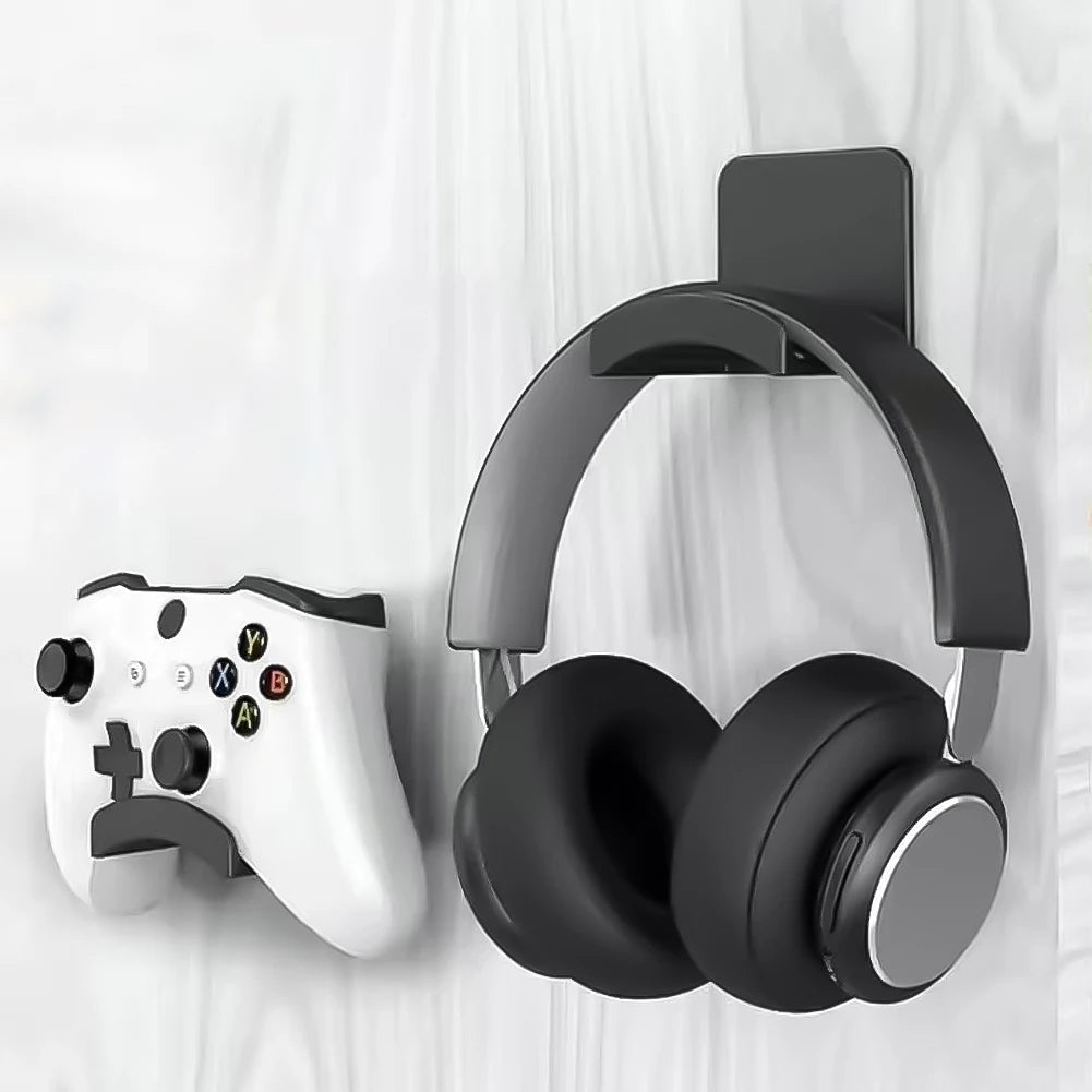 1-5PCS Universal Headphone Stand Adhensive Plastic Wall Mount Hanger Under Desk Headset Rack Holder Support for Gaming Earphone