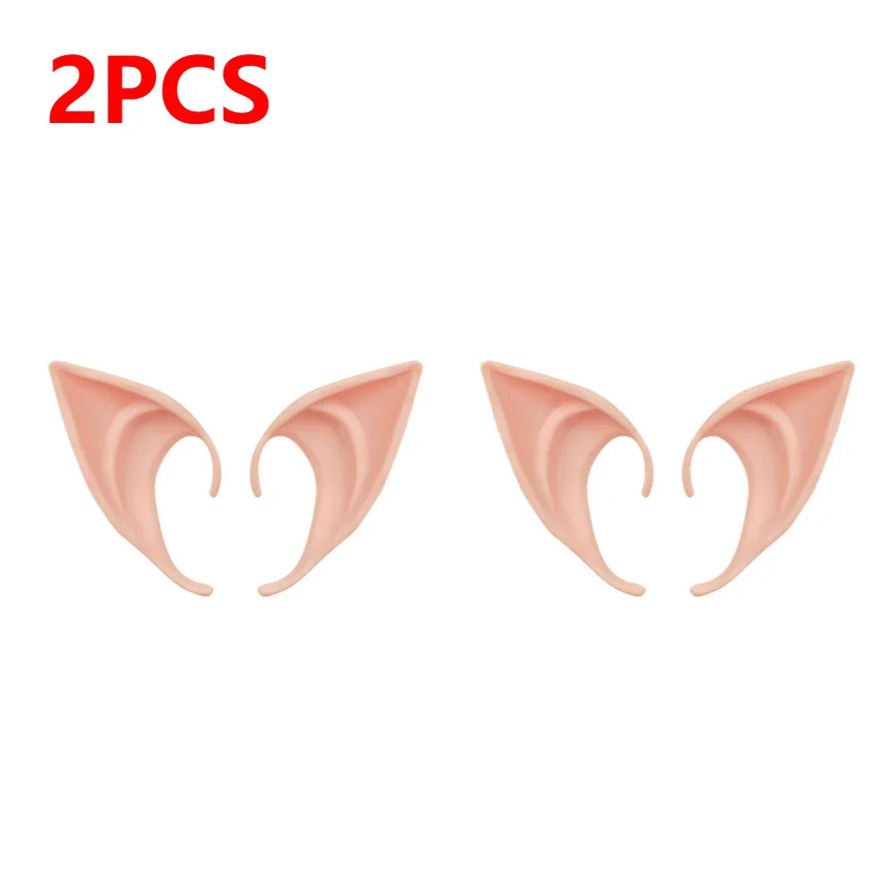1-10Pairs Halloween Elf Ears,Latex Ears for Angel,Halloween Cosplay Decoration,Masquerade Costume,Fairy Photo Props for Girl