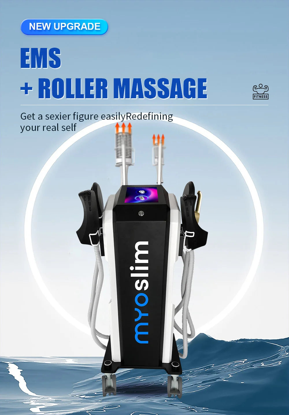 EMS Vacuum Inner Ball Roller 360 Degree Rolling Cellulite Massage Weights Loss Machine Body Muscle body slimming fat removal