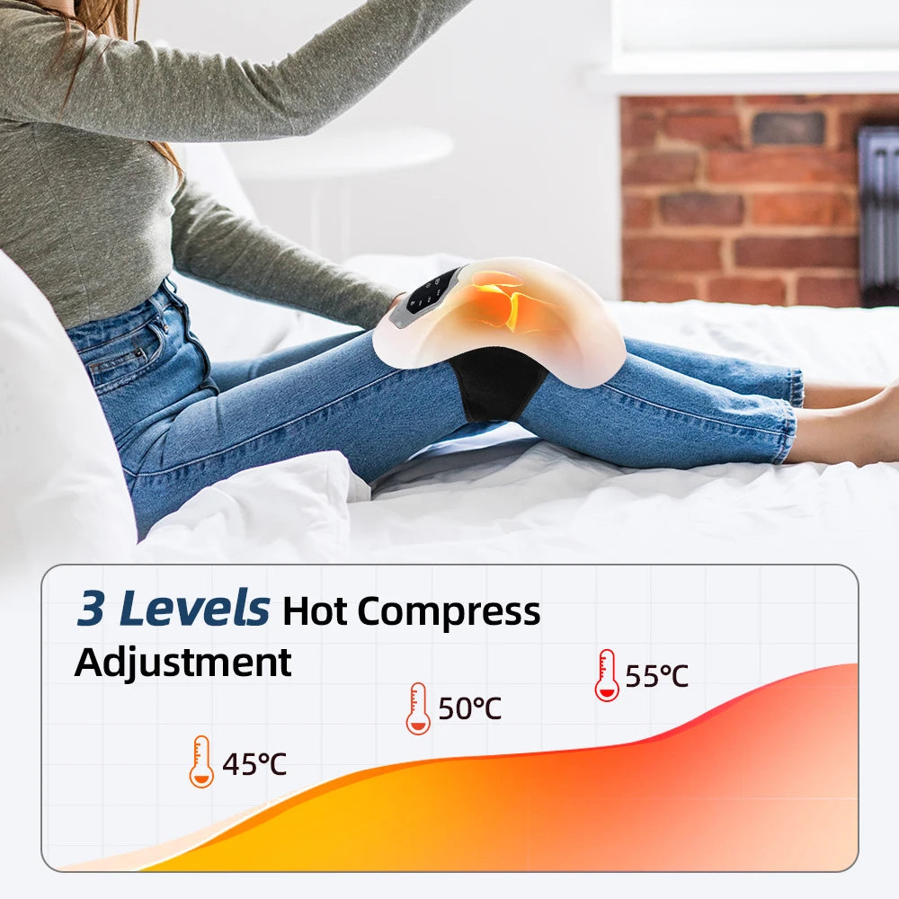 Infrared Heating Knee Massager Electric Air Pressure Shoulder/Elbow/Knee Massage Physiotherapy Kneecap Joint Muscle Relaxation