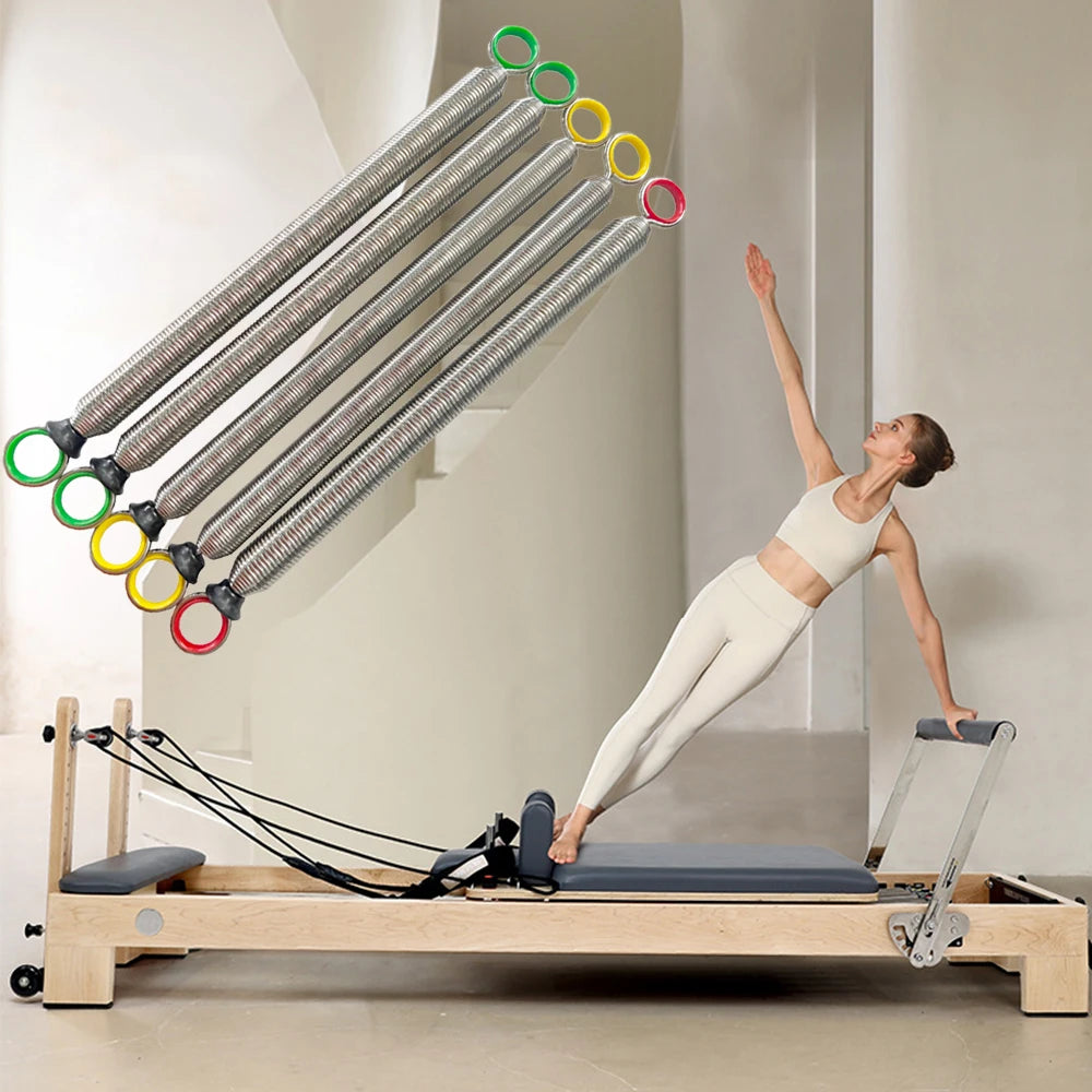 5pcs in set Pilates Reformer Pilate Equipment Accessories Core Bed Yoga Music Wire Steel Tension Springs