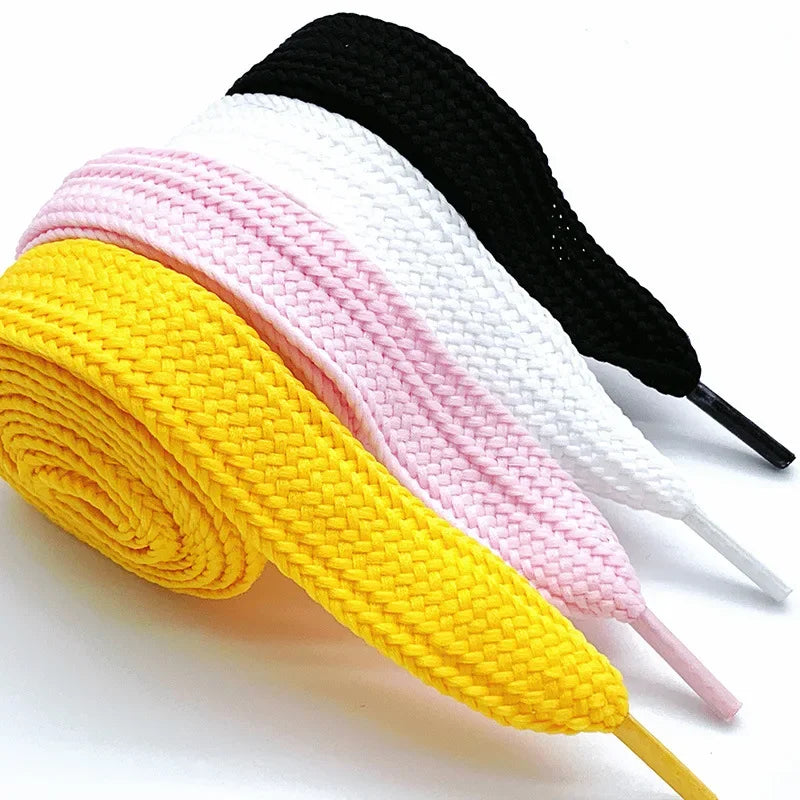 2cm Wider Flat Shoelaces New Casual Sneakers Laces for Shoes Fashion Rope Shoelace 100/120/140/160CM Shoes 1Pair Good