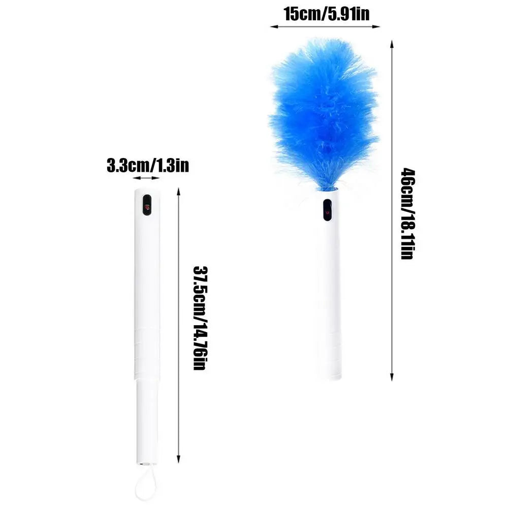 Rotating Spin Cleaner Duster Multi-Function 360 Spin Electric Feather Duster Vacuum Cleaner Battery Operated With Touch Button
