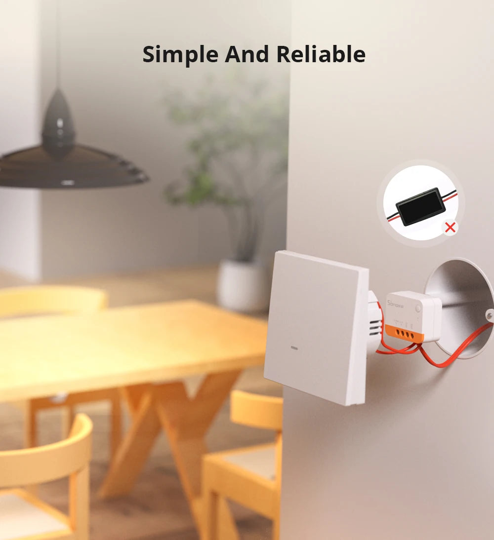 SONOFF ZBMINIL2 Smart Switch No Neutral Wire Required Smart Home 2 Way Wireless Control Work with eWeLink Alexa Google Home ZHA